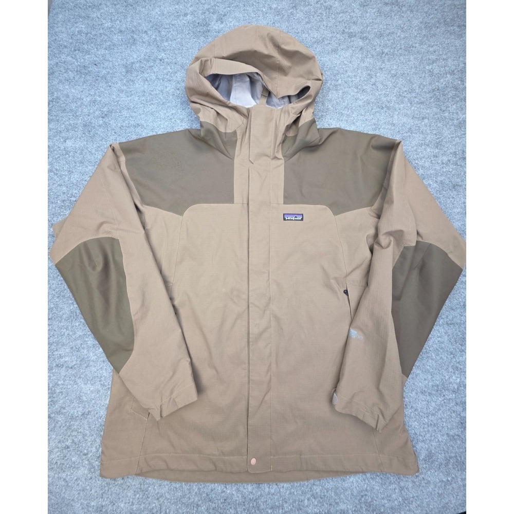 Patagonia Storm Jacket Men's XXL Brown Nylon H2NO Windbreaker Hooded